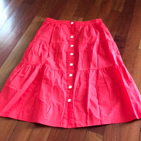Madewell Dresses & Skirts - Madewell red tiered midi skirt